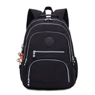 Zrevxcer School Backpack Girl Female Laptop Backpack Travel Bag black 33CMX16CMX47CM 1377