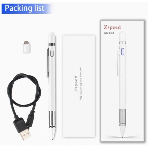  [아마존베스트]Stylus for iPad, Active Stylus Digital Pen for Touch Screens, Zspeed Pencil Compatible with All iPad iPhone Samsung Tablets & Cellphones