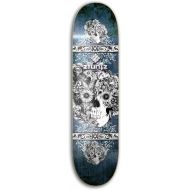 ztuntz skateboards KPD Ornate Park 7.50 x 31-14 WB Skateboard Deck, Blue/Black