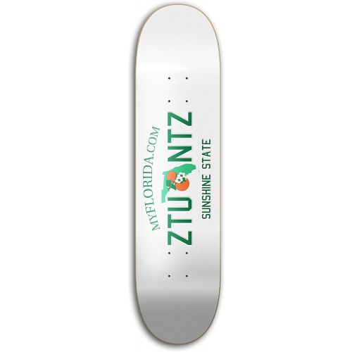  ztuntz skateboards Florida License Plate Park Skateboard Deck