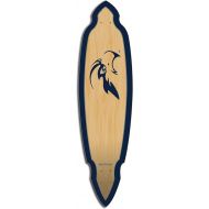 ztuntz skateboards University of North Florida Osprey Pintail Longboard Deck, 9.5 x 37 x 26.5-Inch, Blue/Natural