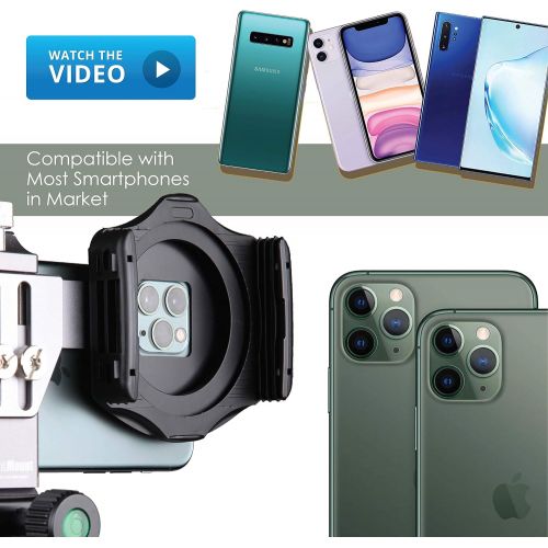  Ztylus Cinema Mount Smartphone GND Filter Set with Mounting Clip for iPhone, Samsung (GND Filter + Cinema Mount Rig)