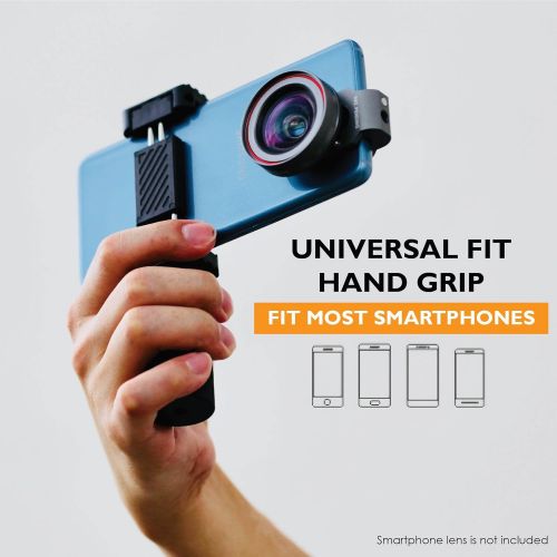  Ztylus 12” Flexible Mini Tripod with Universal Phone Holder (up to 85mm), Ball Head, Aluminum Hand Grip, Action Camera Mount, Lightweight & Portable, Travel Gadget for iPhone, Samsung, Go