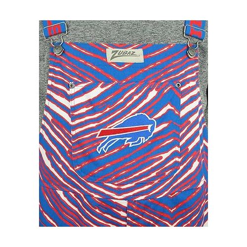  Zubaz NFL Men's Zebra Bib Overalls With Scattered Logo Liner