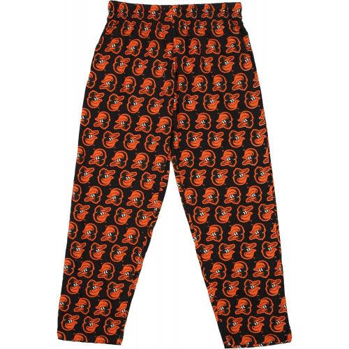  Zubaz MLB Mens Baltimore Orioles Big Logo Print Lounge Pants, Large