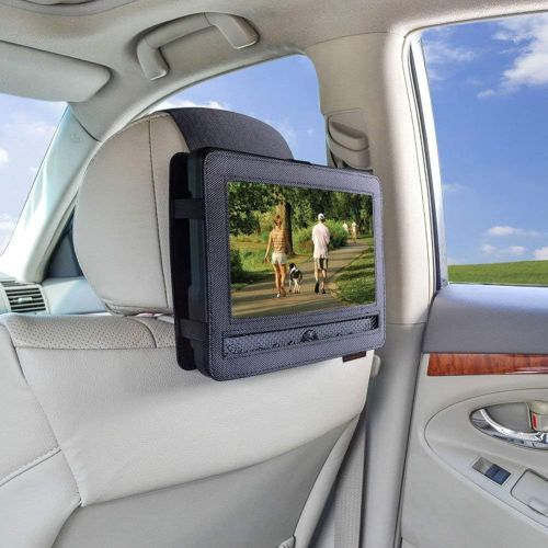  [아마존베스트]Zuggear Car Headrest Mount Holder Strap for Swivel and Flip Style Portable DVD Player - 9 Inch to 9.5 Inch Screen