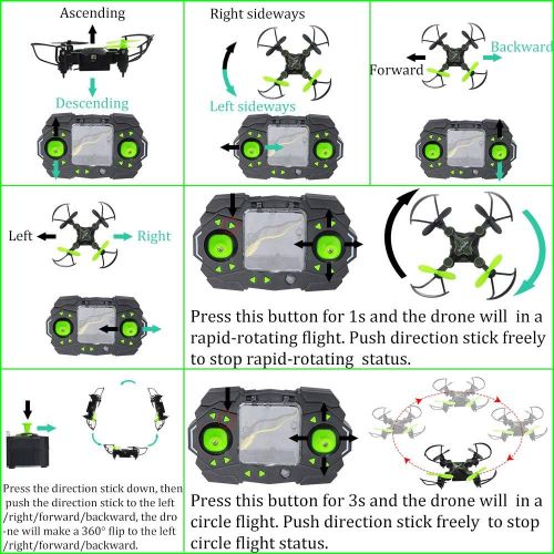  [아마존 핫딜]  [아마존핫딜]Zuhafa zuhafa Z2HC Mini Drones with Camera, Foldable Pocket Quadcopter for Kids Gift,Nano RC Drone with Altitude Hold 3D Flips and Headless Mode Easy to Fly for Beginners(Black)