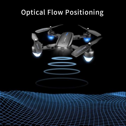  [아마존 핫딜] [아마존핫딜]Zuhafa T4 Foldable Drone with 1080P HD Camera,WiFi FPV RC Drone with Camera Live Video Drone for Beginners-Gesture Photographing,Human Following,Palm Control,Double Camera(2Pcs Bat