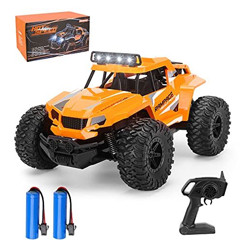  zuhafa 1:14 Scale RC Trucks K14,25kmh High Speed for Adults Boys Kids, RC Cars 2.4GHz All Terrain Off Road Monster Hobby Toys Gift with Headlights 2 Batteries