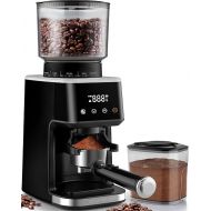 Zulay Kitchen Adjustable Burr Coffee Grinder - Quiet Espresso Grinder - Precise Electric Coffee Maker for Kitchen - Commercial Automatic Conical Coffee Bean Grinder - Durable Stainless Steel Motor