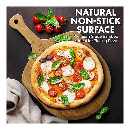  Zulay Kitchen Wooden Pizza Peel - Large 15