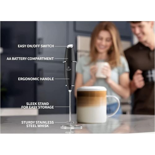  [아마존베스트]Zulay Kitchen Zulay Premium French Press Coffee Pot and Milk Frother Set - (8 Cups, 34 oz) Coffee Press Glass Carafe with Powerful Double-Mesh Stainless Steel Filter System for Filtering Out Fin
