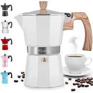 Zulay Kitchen Zulay Classic Stovetop Espresso Maker for Great Flavored Strong Espresso, Classic Italian Style 5.5 Espresso Cup Moka Pot, Makes Delicious Coffee, Easy to Operate & Quick Cleanup P