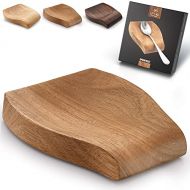 Zulay Kitchen Zulay Acacia Wood Spoon Rest For Kitchen Smooth Wooden Spoon Holder For Stovetop With Non Slip Silicone Feet Perfect Holder For Spatulas, Spoons, Tongs & More