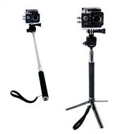 Zuma Monopod, Tripod, and Selfie Stick for GoPro Cameras and Lightweight Cameras Includes Mini-Tripod Mount Stand Photography Photo Studio Video Selfies Live Stream