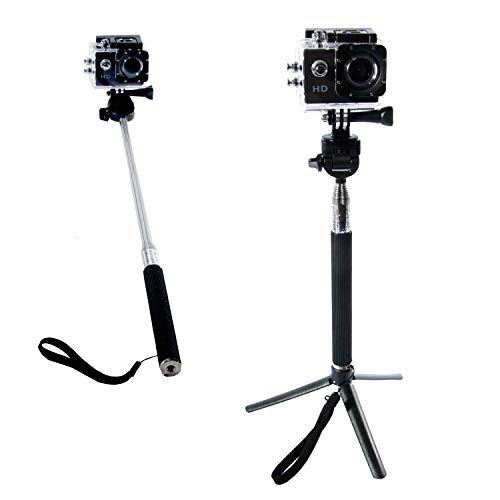  Zuma Monopod, Tripod, and Selfie Stick for GoPro Cameras and Lightweight Cameras Includes Mini-Tripod Mount Stand Photography Photo Studio Video Selfies Live Stream