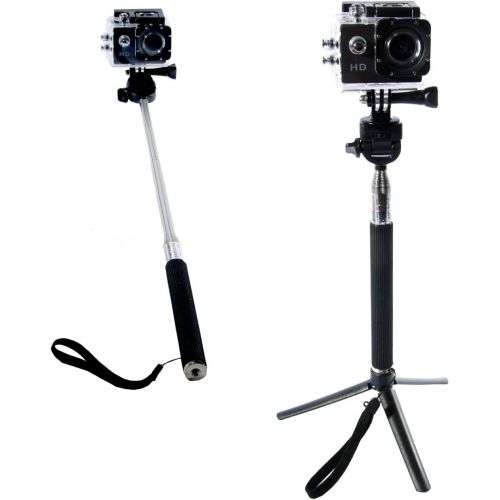  Zuma Monopod, Tripod, and Selfie Stick for GoPro Cameras and Lightweight Cameras Includes Mini-Tripod Mount Stand Photography Photo Studio Video Selfies Live Stream