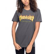 THRASHER Thrasher Flame Logo Heavy Metal T-Shirt