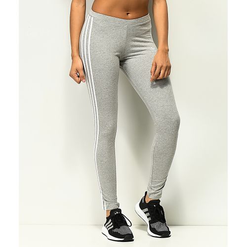 아디다스 ADIDAS adidas 3 Stripe Grey Leggings