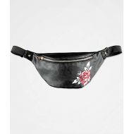 Zumiez Rose Embroidered Black Fanny Pack