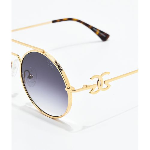  THE GOLD GODS The Gold Gods The Visionaries Black Gradient Sunglasses