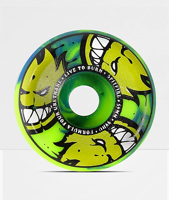 SPITFIRE Spitfire Formula Four Afterburner 56mm 99a Green & Blue Skateboard Wheels