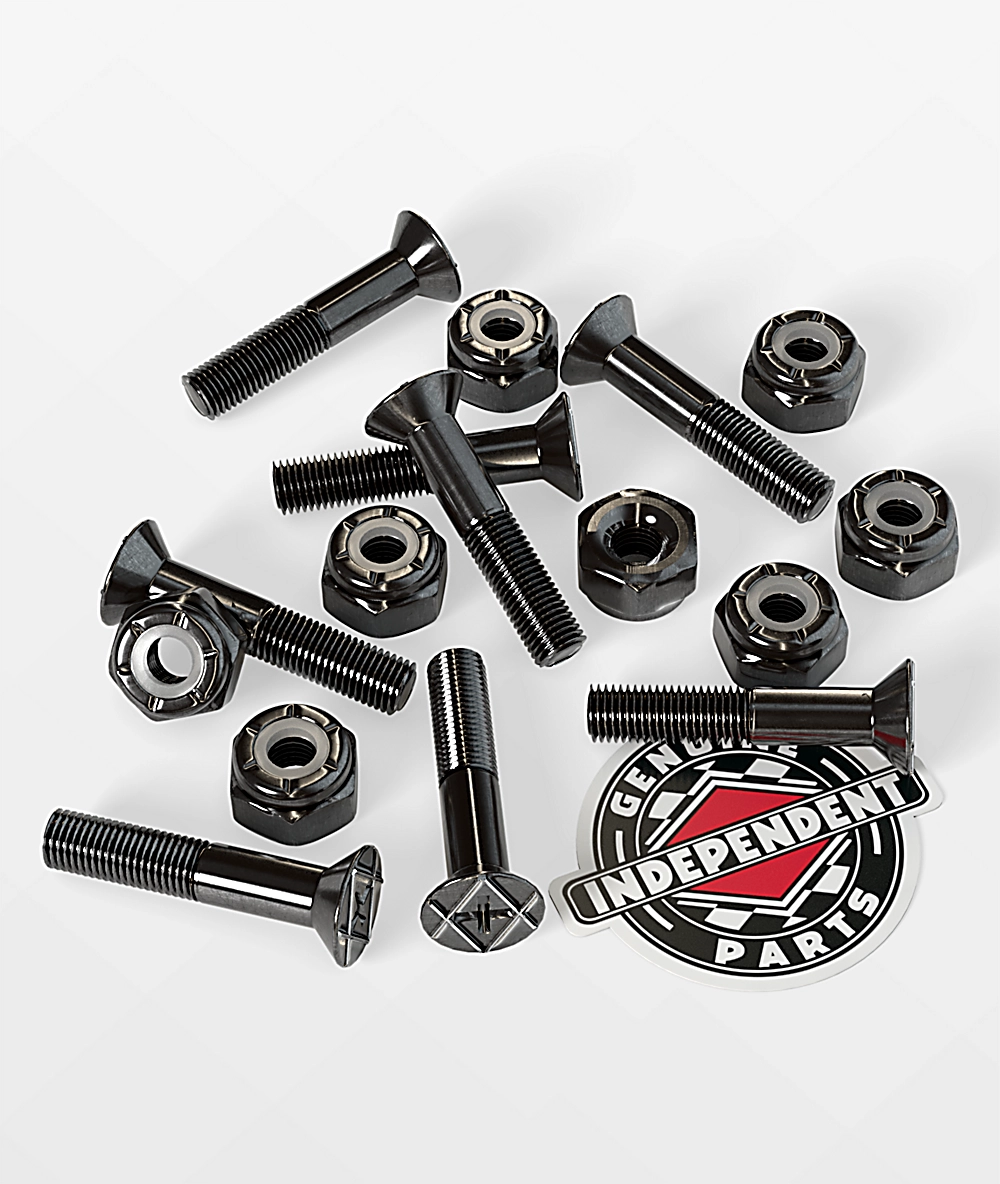 INDEPENDENT Independent Black Crossbolts 1" Skateboard Hardware