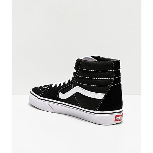 반스 VANS Vans Sk8-Hi Black & White Skate Shoes