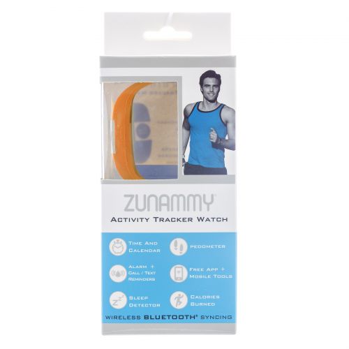  Zunammy Orange Activity Tracker Watch with Call and Message Reminders