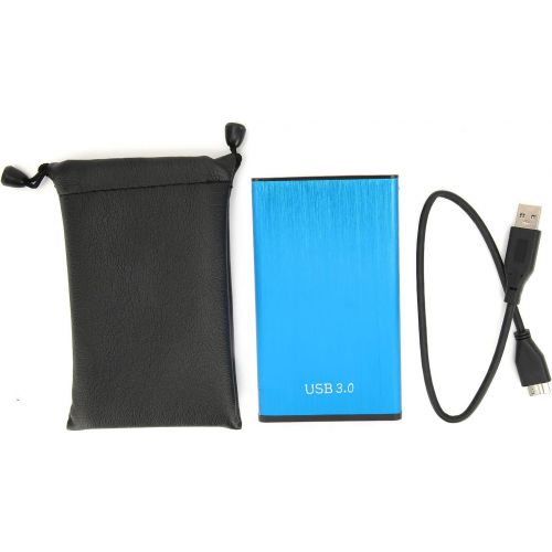  Zunate YD0018 Mobile Hard Drive Blue USB3.0,2.5in Portable Plug and Play External Hard Disk,50-130M/S Speed,Computer Mechanical Accessories, = 8MB Cache,for OS X/XP/Win7/ Win8/Win10/Linux