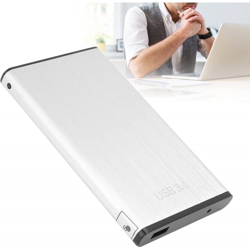  Zunate YD0018 USB3.0 Mobile Hard Drive, Silver,2.5in Portable Plug and Play External Hard Disk,50-130M/S Speed,Computer Mechanical Accessories for OS X/XP/Win7/ Win8/Win10/Linux(16