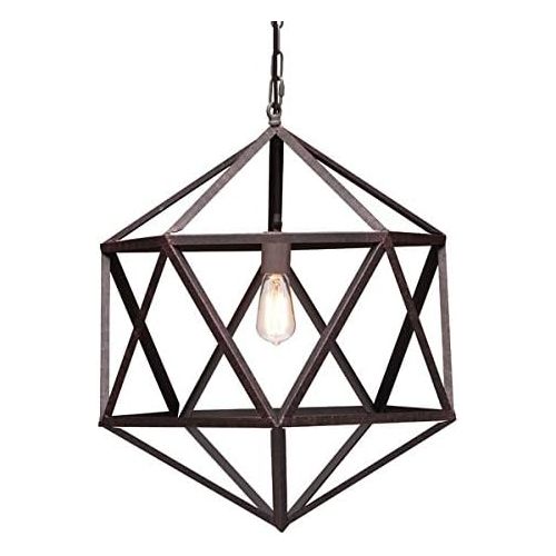  Zuo 98241 Small Amethyst Ceiling Lamp, Rust