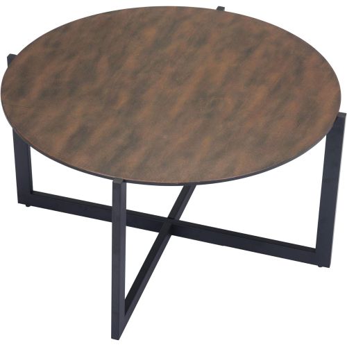  Zuo Coffee Table, One Size, Rust, Matt Black