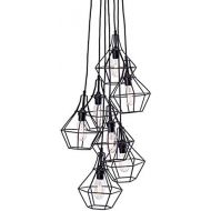 Zuo Modern Palmerston Ceiling Lamp Distressed, Black