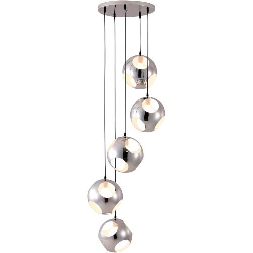  Zuo 50102 Meteor Shower Ceiling Lamp, Chrome