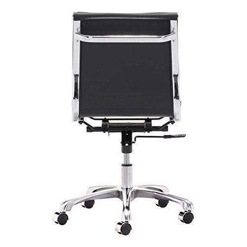  Zuo Modern Zuo Lider Plus Armless Office Chair, Black