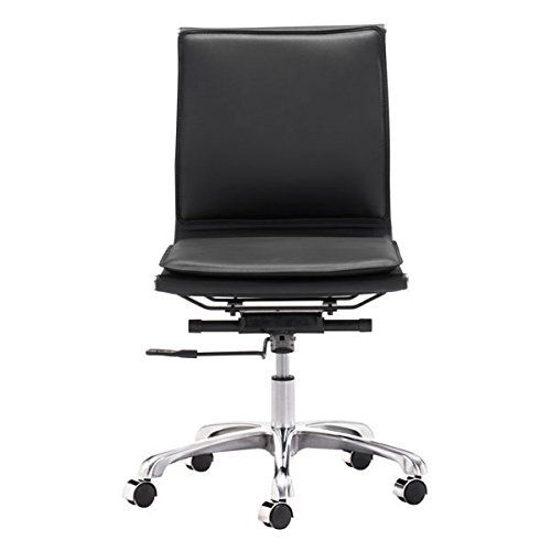  Zuo Modern Zuo Lider Plus Armless Office Chair, Black