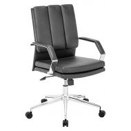 Zuo Modern Director Office Chair in Black and Chromed Steel