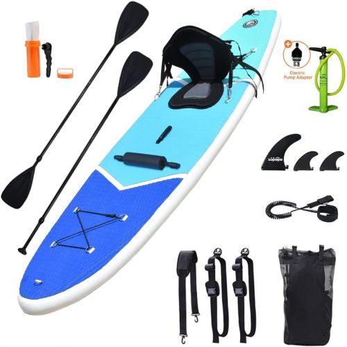  Zupapa Inflatable Paddle Board, Stand Up Paddleboard with SUP Accessories, Non-Slip Deck, for Adults Kids Dogs, 3-Year Warranty Provided