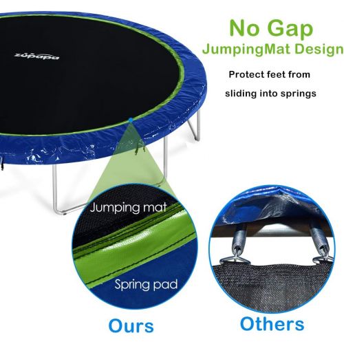  Zupapa Yard Trampoline with Enclosure 2019 Upgraded Techniques Unbeatable Quality