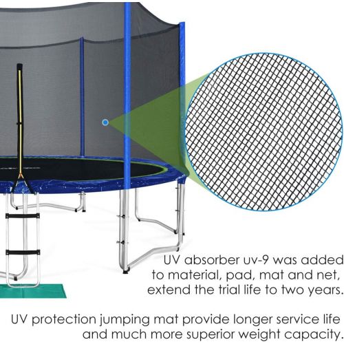  Zupapa Yard Trampoline with Enclosure 2019 Upgraded Techniques Unbeatable Quality