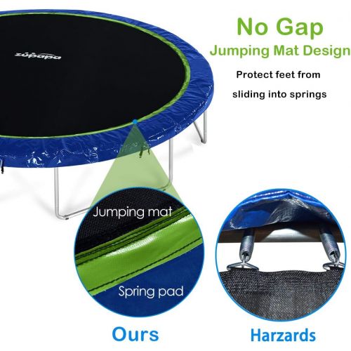  Zupapa Yard Trampoline with Enclosure 2019 Upgraded Techniques Unbeatable Quality