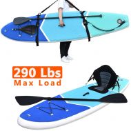 Zupapa All in One Inflatable Stand Up Paddle Board 6 Thick 10 Non-Slip Deck | with Kayak Conversion Kit, Shoulder Strap,Backpack, Coil Leash, Pump Kit