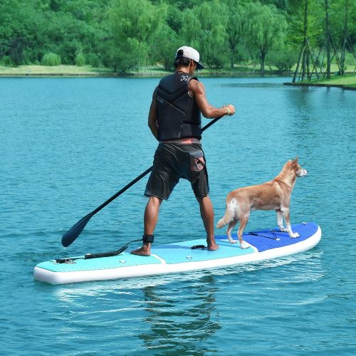  Zupapa All in One Inflatable Stand Up Paddle Board 6 Thick 10 Non-Slip Deck | with Kayak Conversion Kit, Shoulder Strap,Backpack, Coil Leash, Pump Kit