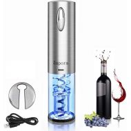 [아마존 핫딜]  [아마존핫딜]Zupora Electric Wine Opener, Rechargeable Cordless Automatic Corkscrew Wine Bottle Opener with Foil Cutter (Stainless Steel), Refined Silver