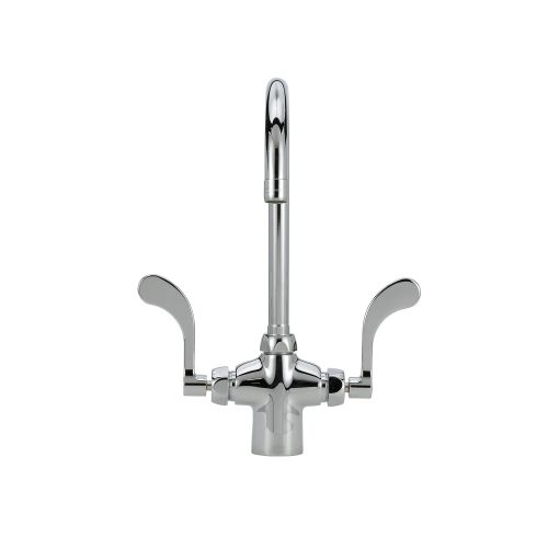  Zurn Z826B4-XL Double Lab Faucet with 5-3/8 Gooseneck and 4 Wrist Blade Handles