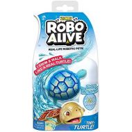 Zuru Robo Alive New! Limited Edition ROBO ALIVE Tiny Turtle Collection - Blue Sea Turtle - Real Life Robotic Pets - Perfect for Stocking Stuffer and Bath Toy - Water Activated with Realistic Fin M