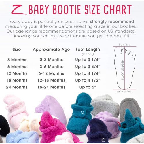  Zutano Cozie Fleece Baby Booties, Unisex, For Newborns and Infants