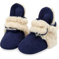 Zutano Unisex Fleece Baby Booties, Soft Sole and Non Slip | Stay On Slipper Socks for Infant/Toddler, Girls, Boys 3-24 Months