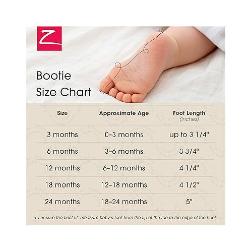  Zutano Unisex Fleece Baby Booties, Soft Sole and Non Slip | Stay On Slipper Socks for Infant/Toddler, Girls, Boys 3-24 Months